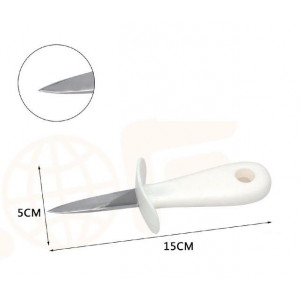 Cuchillo Abre-Ostras Presto Seafood, Acero Inoxidable, Blanco