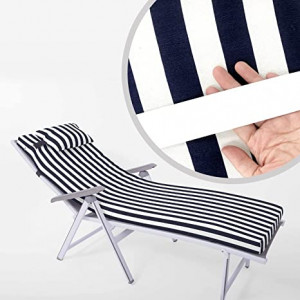 Cojín de chaise longue al aire libre con almohada 180x55x8cm