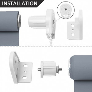 Estor Enrollable Opaco 100% Blackout| Fácil de Instalar | 90-150x180cm , Gris |