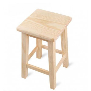 Taburete de Madera Cuadrado...