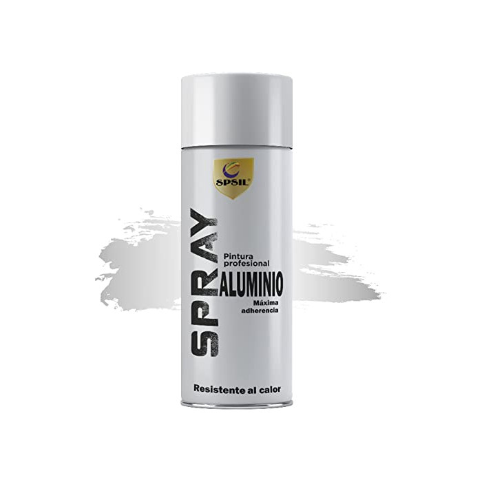 Pintura Spray Metalizado 400ml, para Metal / Madera / Plástico ( Aluminio 8596, Paquete de 1 ),