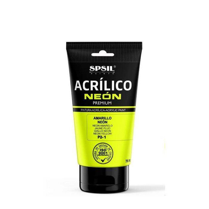 inturas Acrílicas para Manualidades y Uso Profesional, Acabado Satinado, Tono Neón,75ML