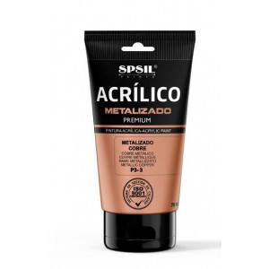 Pinturas Acrílico Metalizado, para Manualidades y Uso Profesional, Acabado Satinado, 75ml