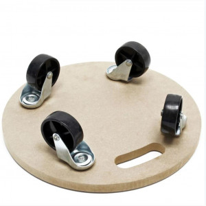 Plataforma base con ruedas giratorias 360º. 38 cm