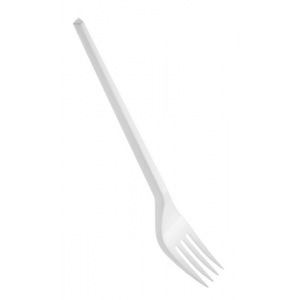 Tenedores blancos de 16,5 cm