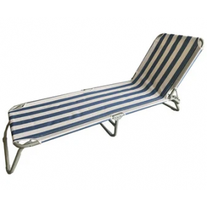 Tumbona plegable de rayas blancas y azules, 185*60*25/28