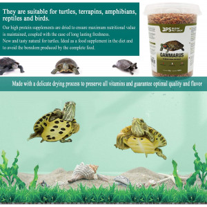 Alimento Comida Gammarus para Tortugas Turtle Terrapin Food 5 Diferentes Modelos para Elegir (Gammarus Alimento 120 g)