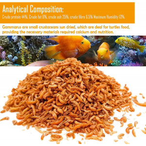 Alimento Comida Gammarus para Tortugas Turtle Terrapin Food 5 Diferentes Modelos para Elegir (Gammarus Alimento 120 g)