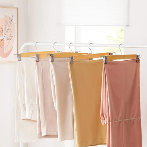Perchas para Pantalones, PACK de 2 UND, Percha de Madera para Faldas,