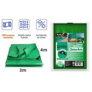 Lona Verde 2X3 M/3X4M/4X5M/4X6M