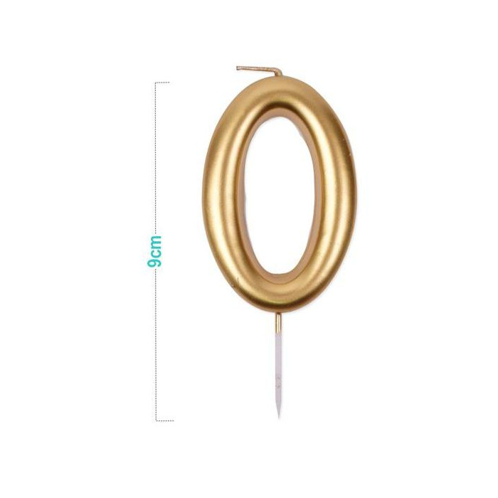 Vela de Cumpleaños ORO 9.5cm ( 0/1/2/3/4/5/6/7/8/9 )