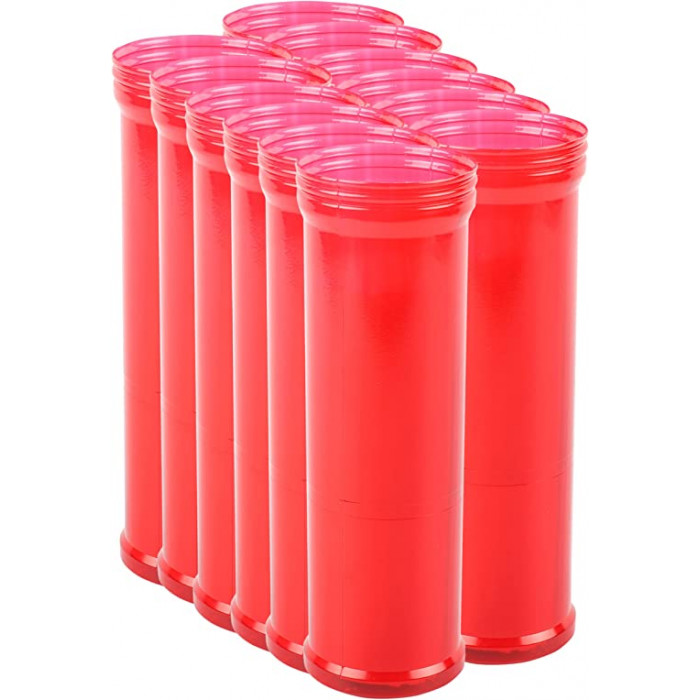 Pack Velón Votivos Grande Velas Blanco y rojo,12 Unidades